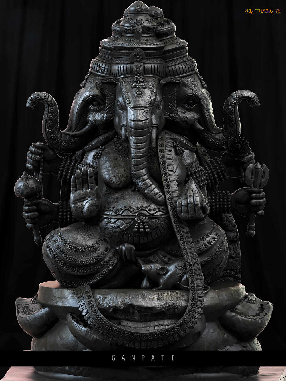 Ganpati_Digital_SCulpture_SurajitSen_Sept2023_Look2