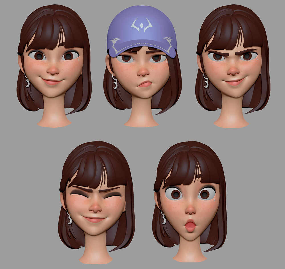 luna-zbrush-expressions
