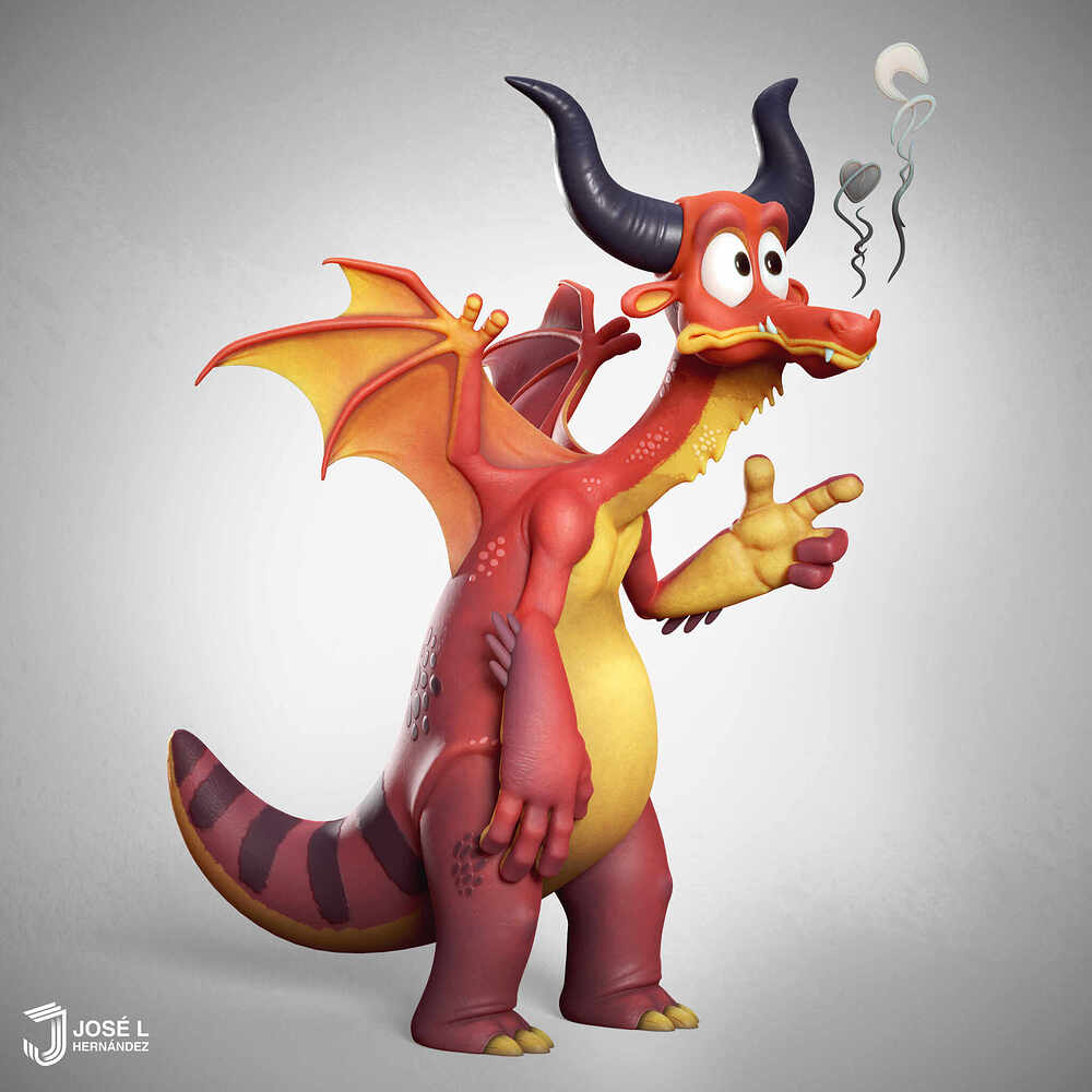 Cartoony Dragon 1