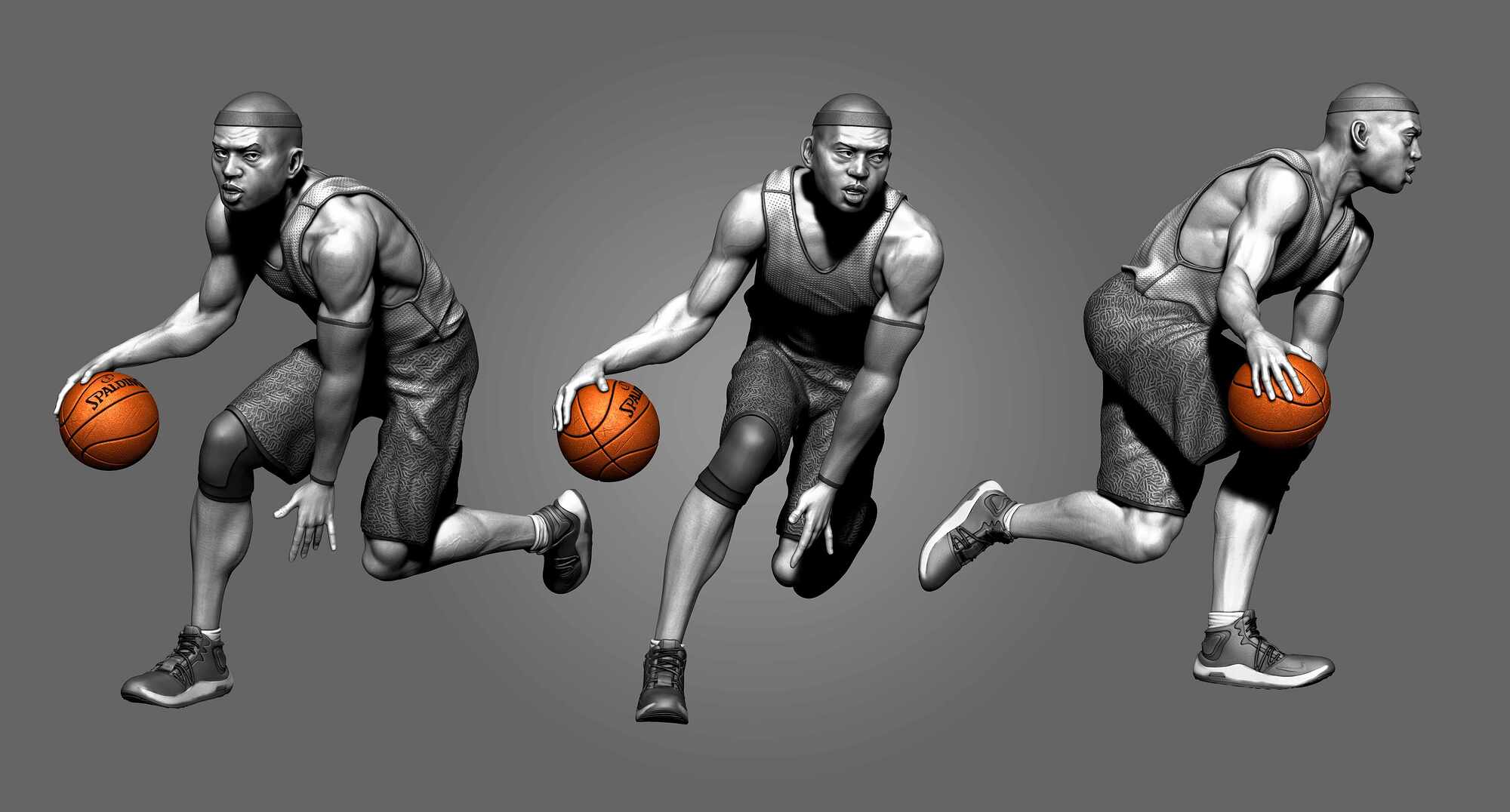 Basketball player dribbling ZBrushCentral