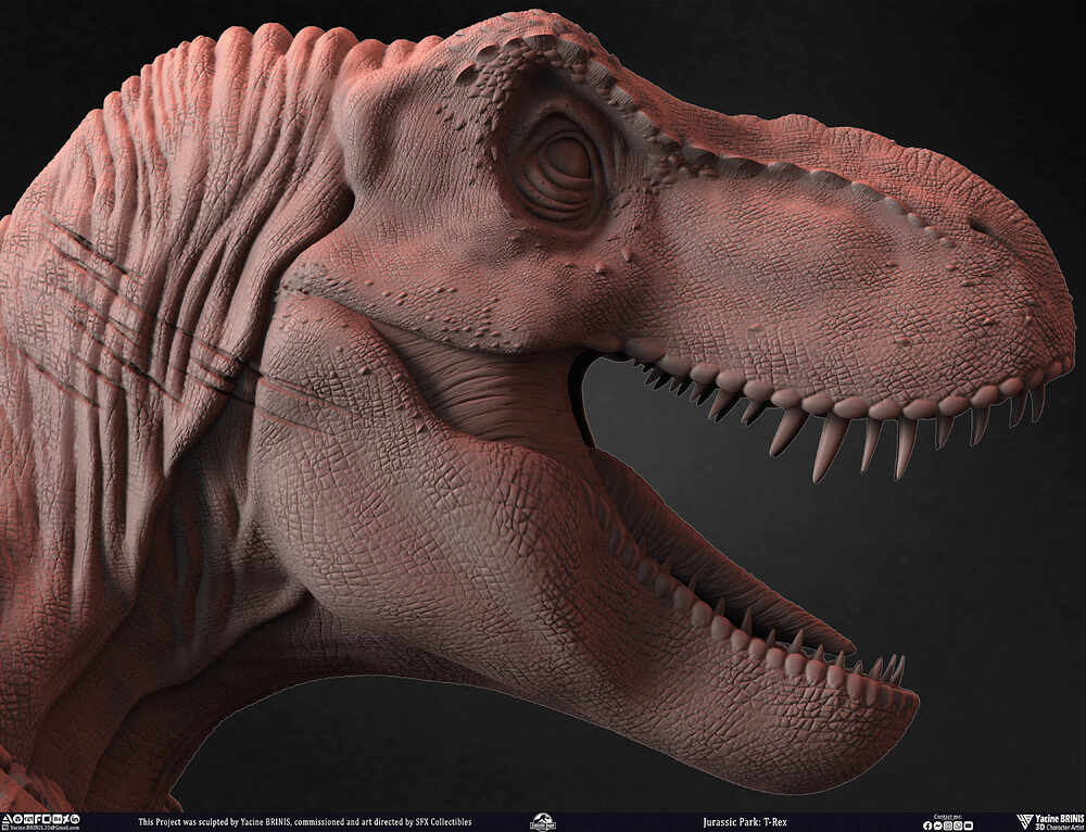 T-Rex Universal Pictures sculpted by Yacine BRINIS 025