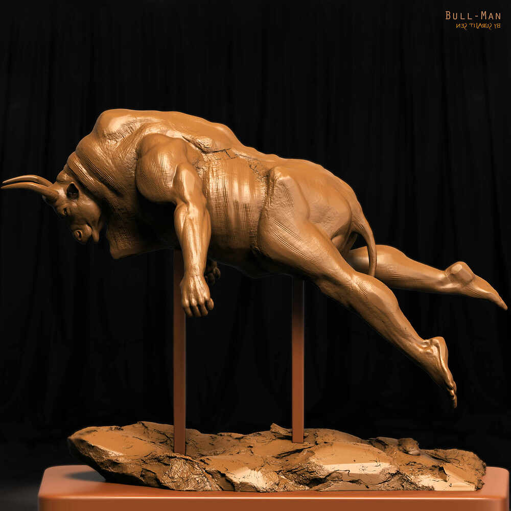 Bull_Man_Digital_Sculpture_SurajitSen_Nov2023