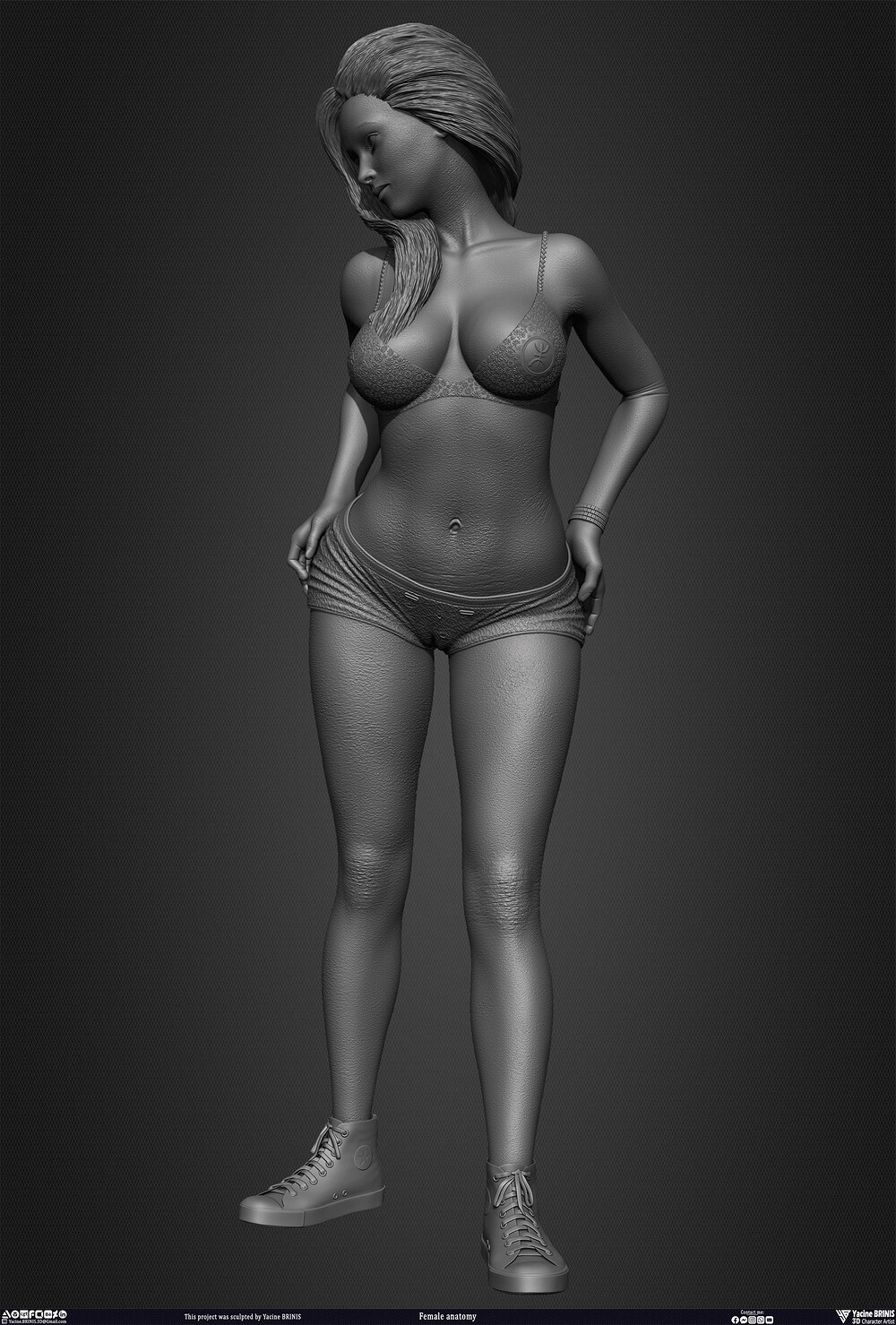 Female anatomy sculpted by Yacine BRINIS 009