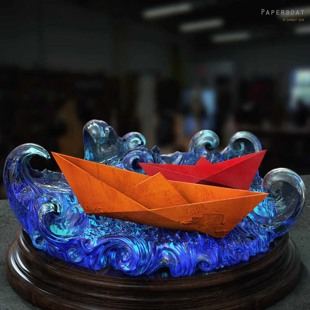 Paperboat_Digital_Sculpture_SurajitSen_Jul2023