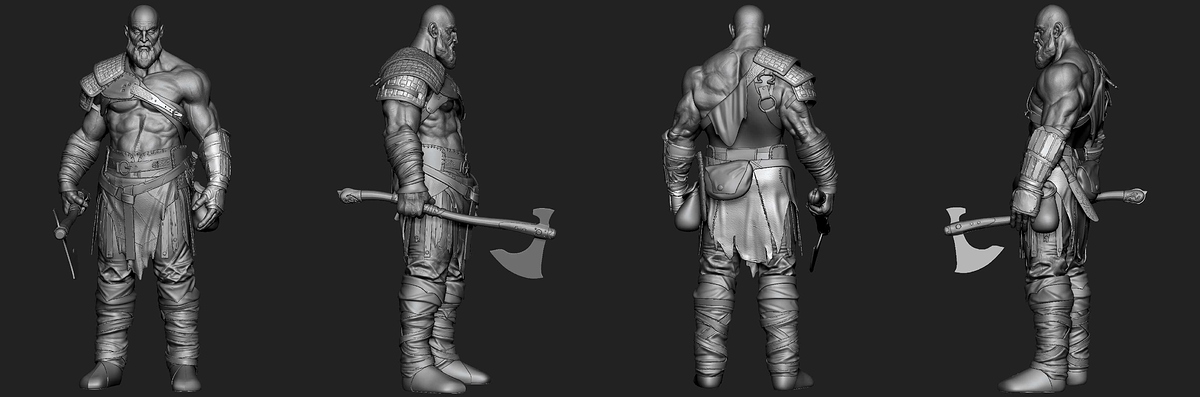 CharacterStrip_Kratos_Zbrush