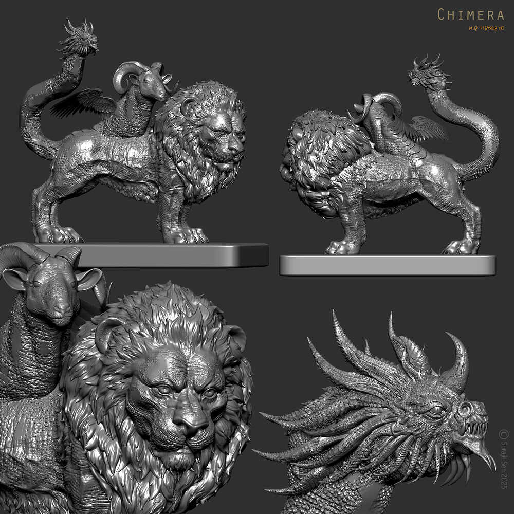 Chimera_Digital_Sculpture_SurajitSen_April2025_WIP