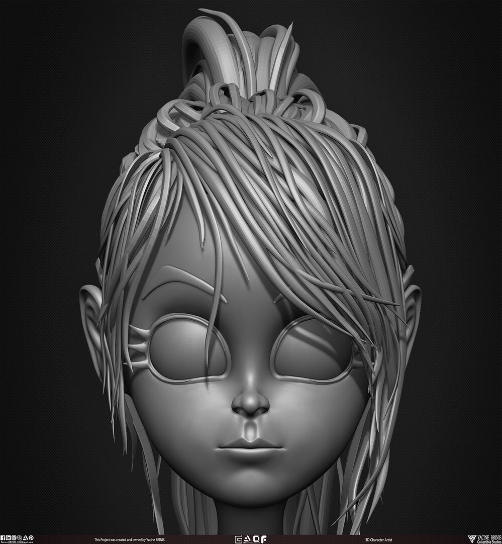 Female Anime Vol 03 Cartoon Character sculpted by Yacine BRINIS 002