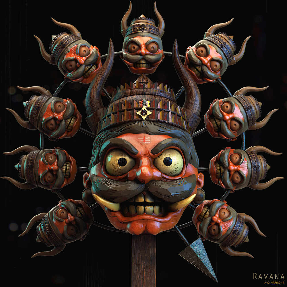 Ravana_Dussehra_Digital_Sculpture_SurajitSen_Oct2024