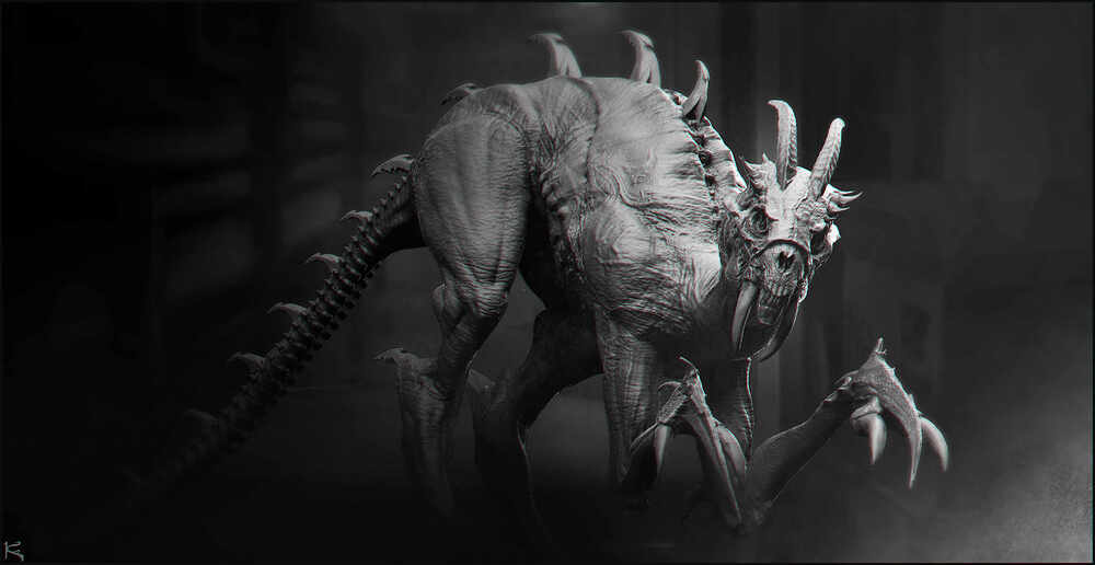 StandingCreatureLionKangaroo_R7_1001_BW