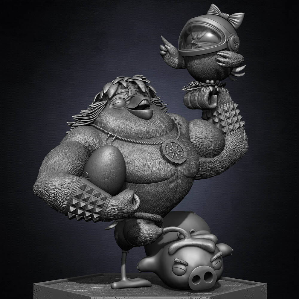 Dutch and Charlotte Angry Birds Evolution Rovio Entertainment Sculpted by Yacine BRINIS 017