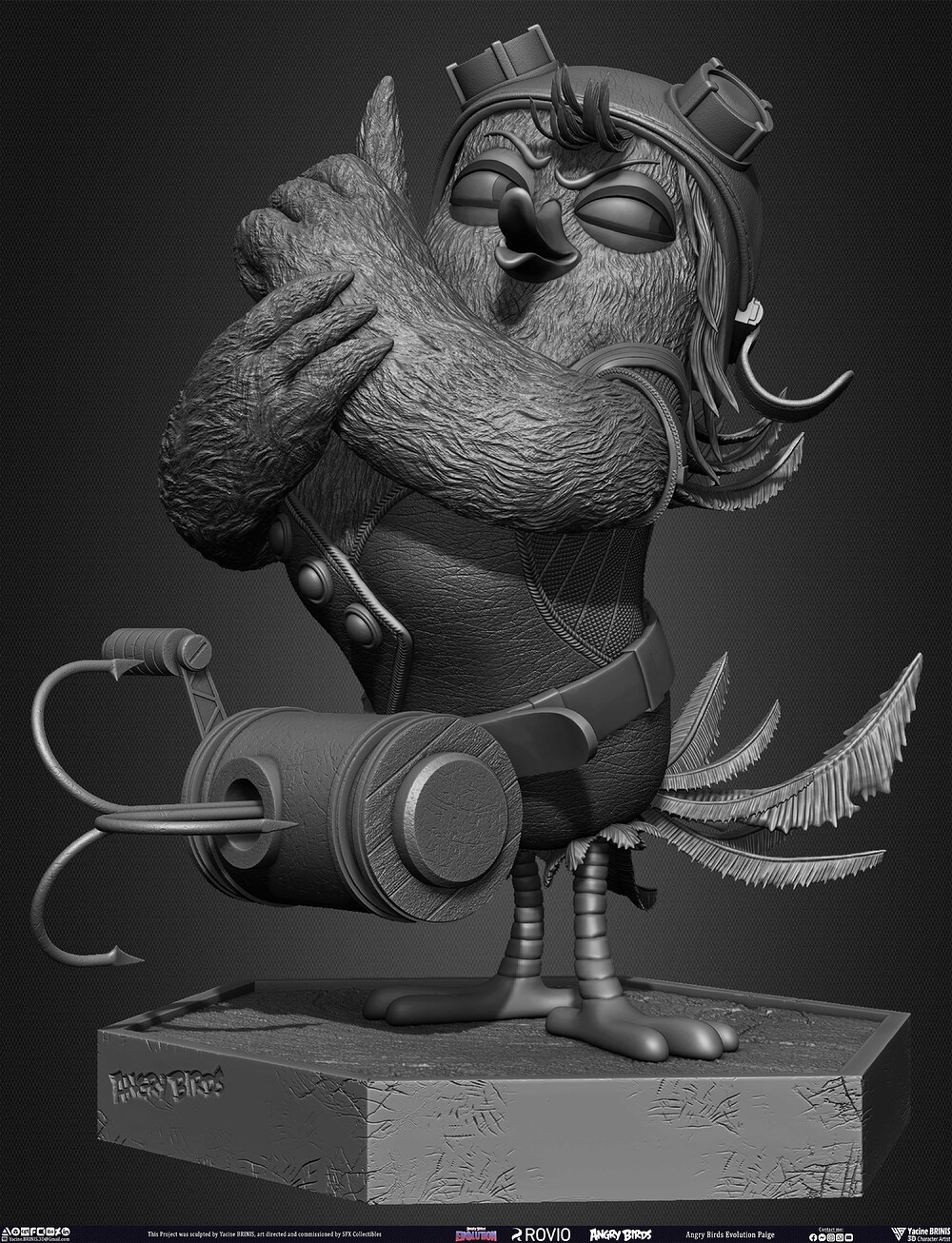 Paige Angry Birds Evolution Rovio sculpted by Yacine BRINIS 011