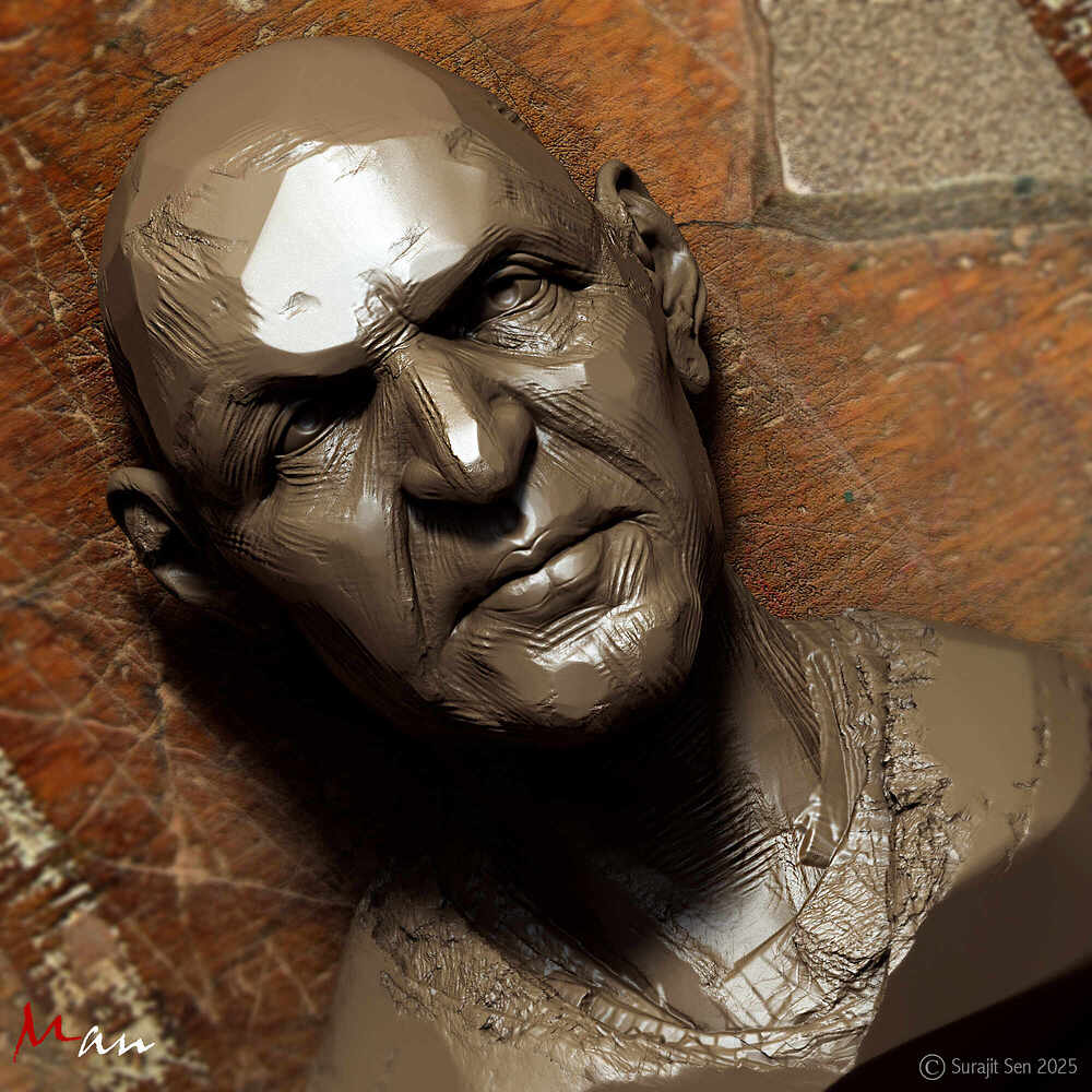 Human_Head_Digital_Sculpture_SurajitSen_April2025