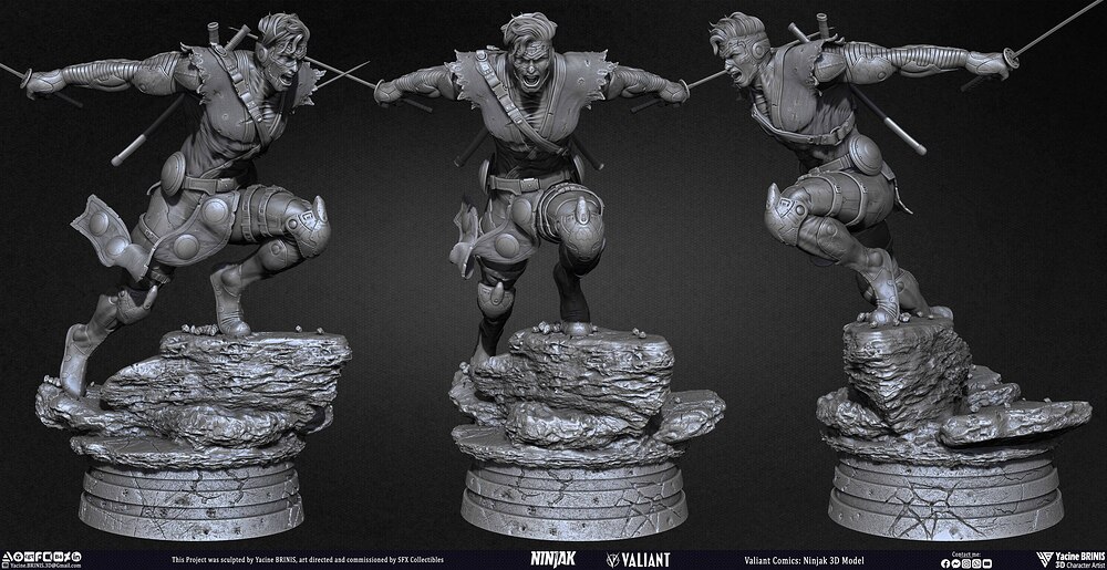 Ninjak Valiant Comics sculpted by Yacine BRINIS 001