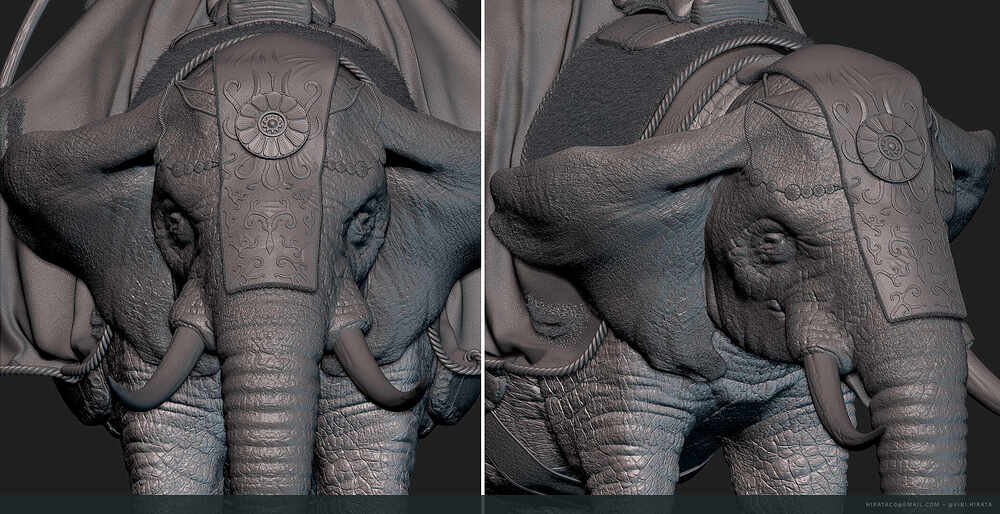 CLAY RENDER ELEFANTE 1