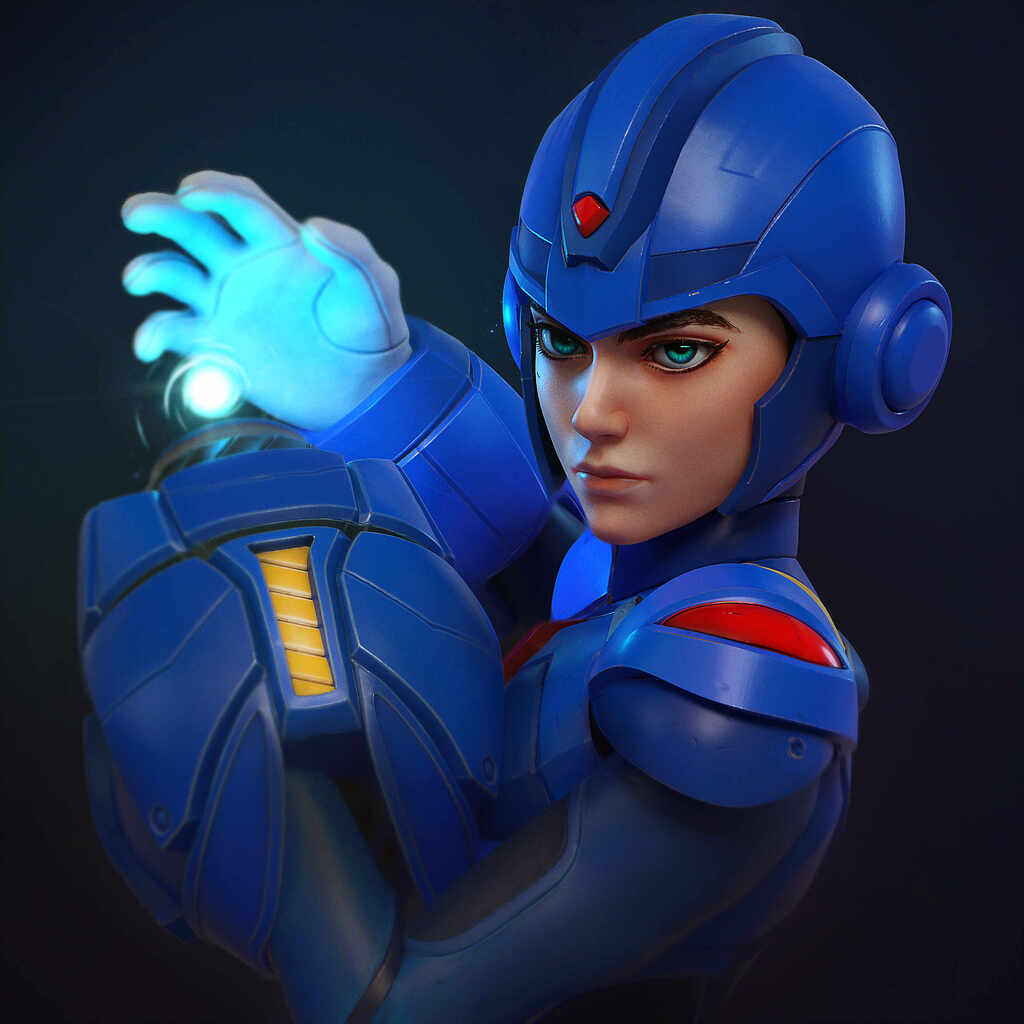Megaman Redesign Zbrushcentral