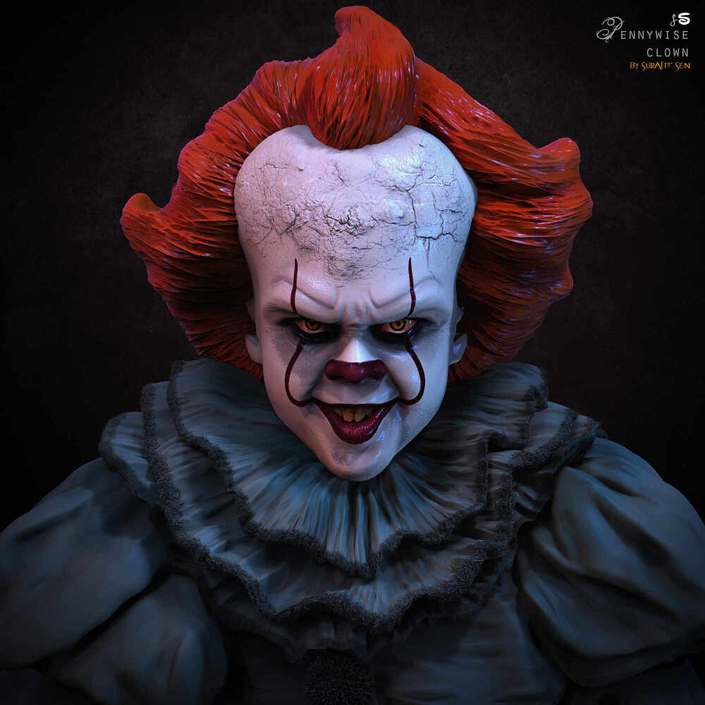 Pennywise_clown_Digital_Sculpture_SurajitSen_May2022A