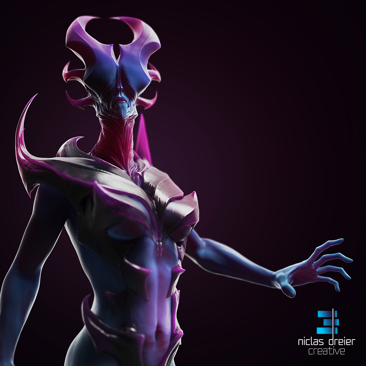 AlienWoman_Render_posed_NDC_Purple2