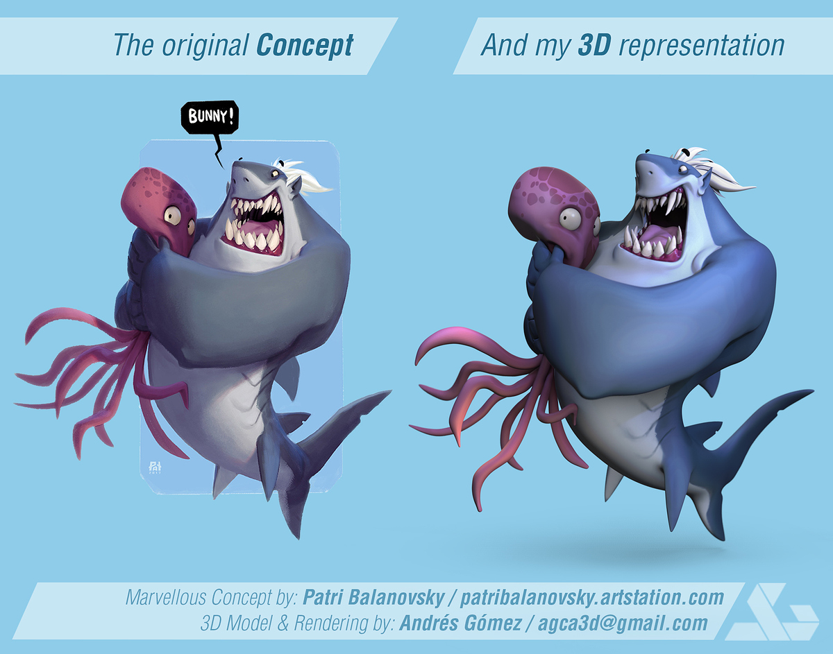 Shark%26Octopus_concept_3d