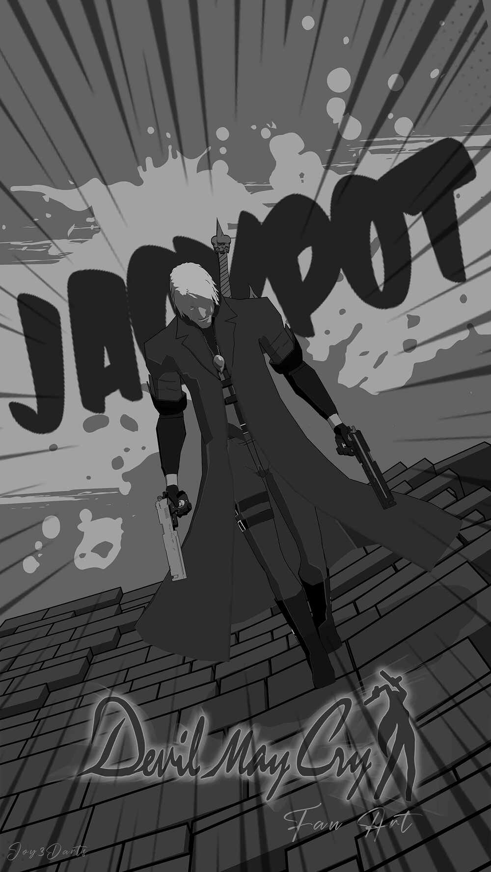 Dante Poster Black and White