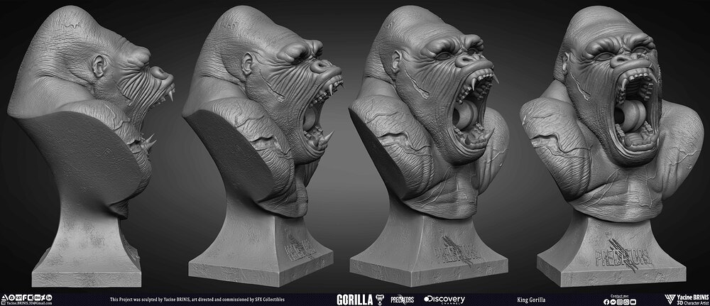 King Gorilla Predator sculpted by Yacine BRINIS 010