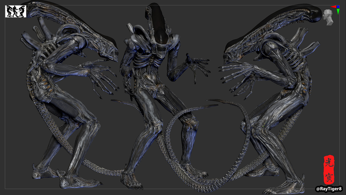 kooin_takeya_takayuki_Necronomicon_Monster_1st_zbrush_shot02_withpolypaint