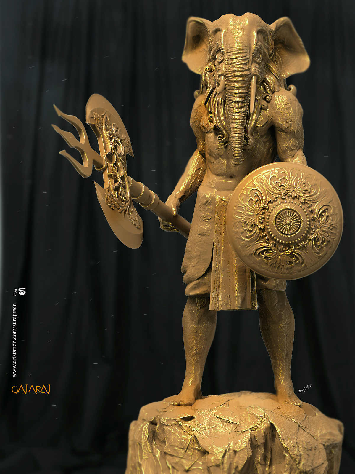 Gajaraj_Concept_Digital_SCulpture_SurajitSen_Nov2019