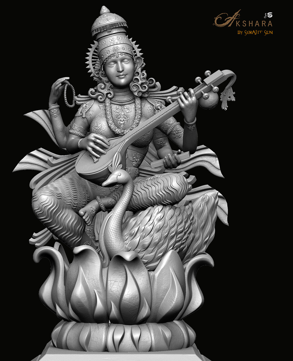 surajit-sen-akshara-digital-sculpture-surajitsen-feb2022-wipmetal