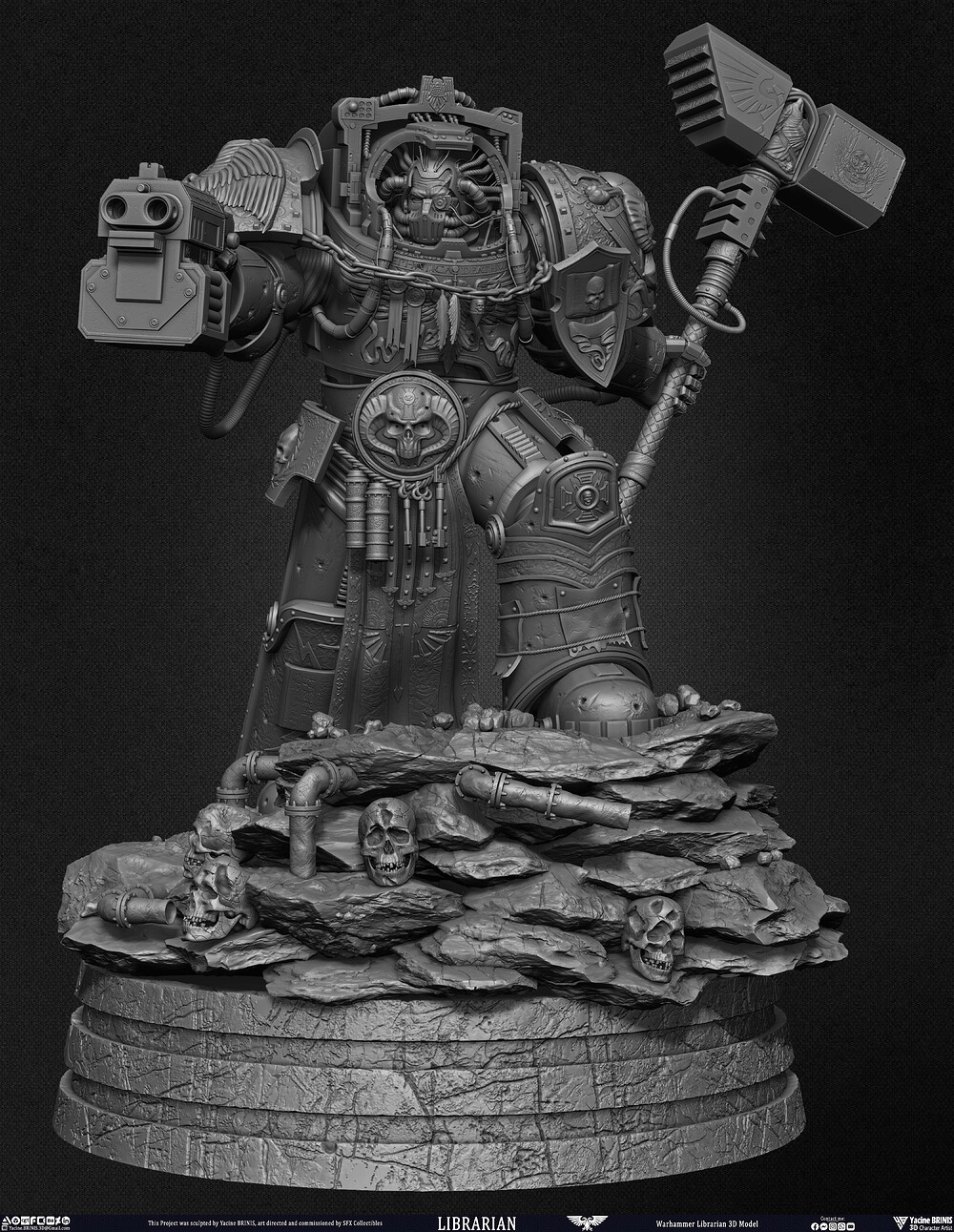 Warhammer Librarian sculpted by Yacine BRINIS 025