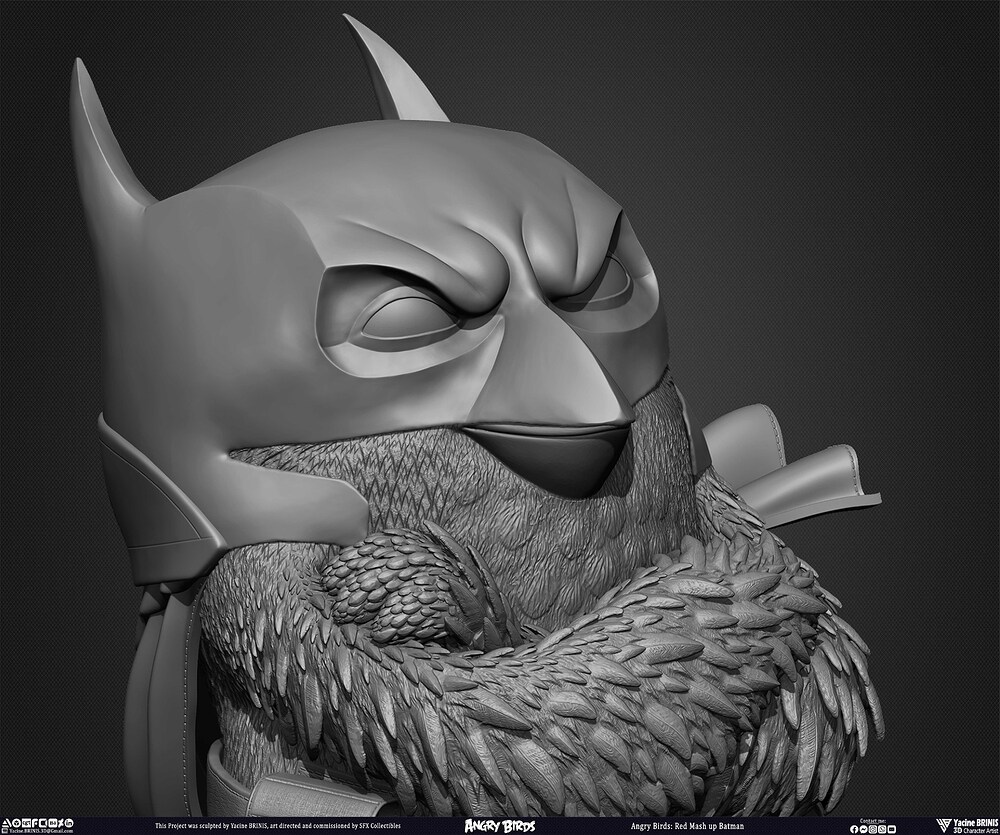 Red Mash Up Batman Angry Birds Movie 02 Rovio Entertainment sculpted by Yacine BRINIS 009