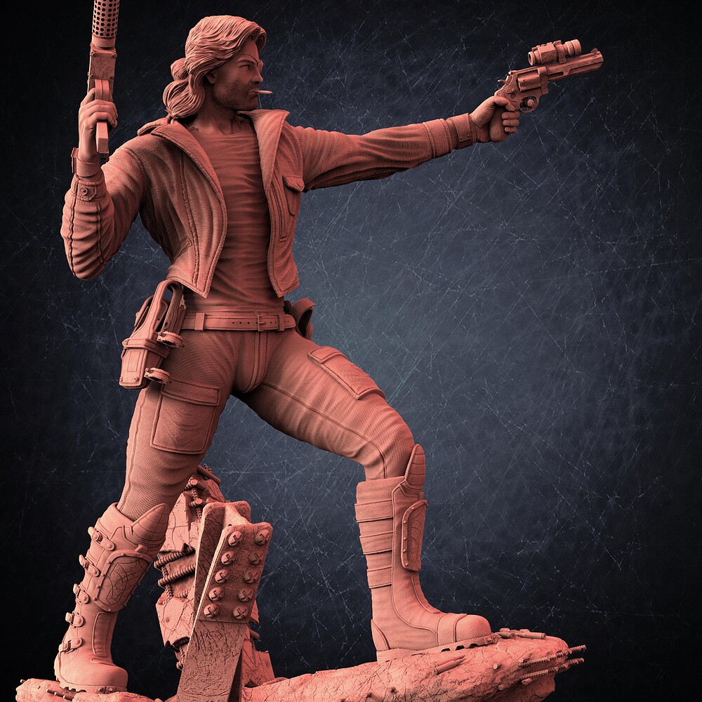 Escape from New York Snake Plissken sculpted by Yacine BRINIS 032