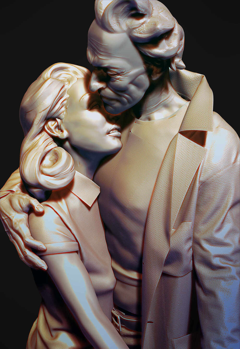 Realistic Rick and Beth Sanchez by Darya Girina sculpting_8_1