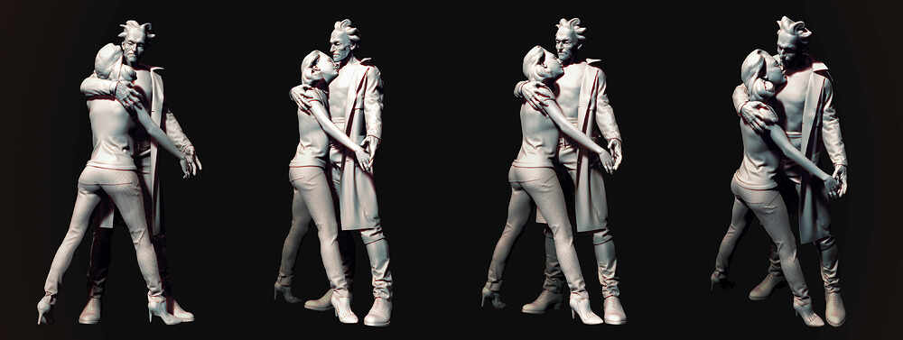 Realistic Rick and Beth Sanchez by Darya Girina sculpting_1_compress2