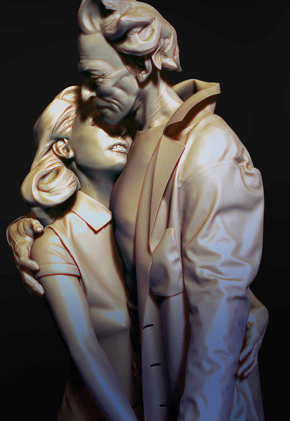 Realistic Rick and Beth Sanchez by Darya Girina sculpting_8_2