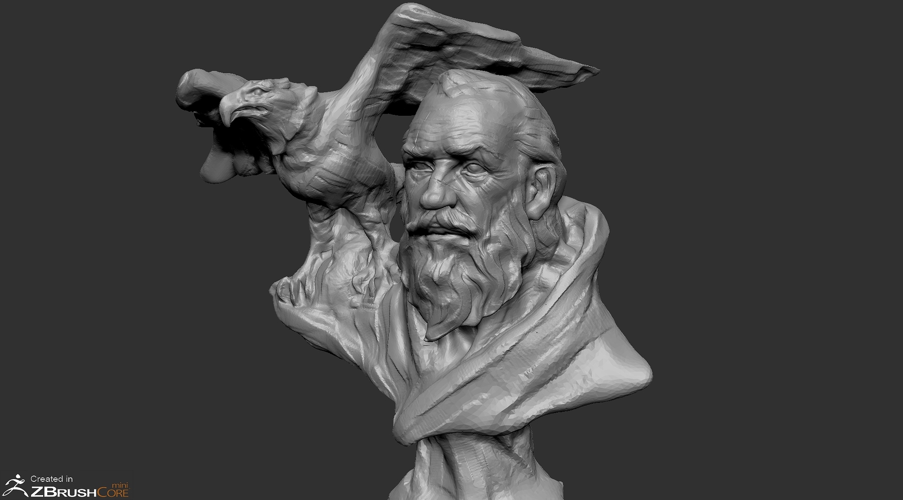 Fantasy Bust created wht ZBrushCoreMini ZBrushCentral