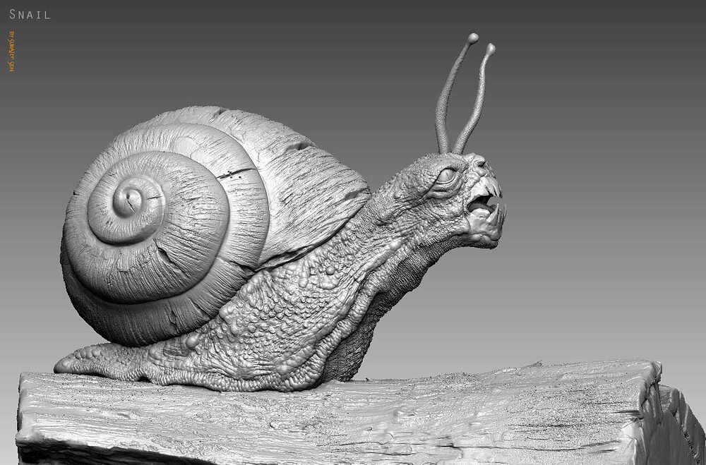 Snail_Digital_Sculpture-SurajitSen_Jul2023A_WIP
