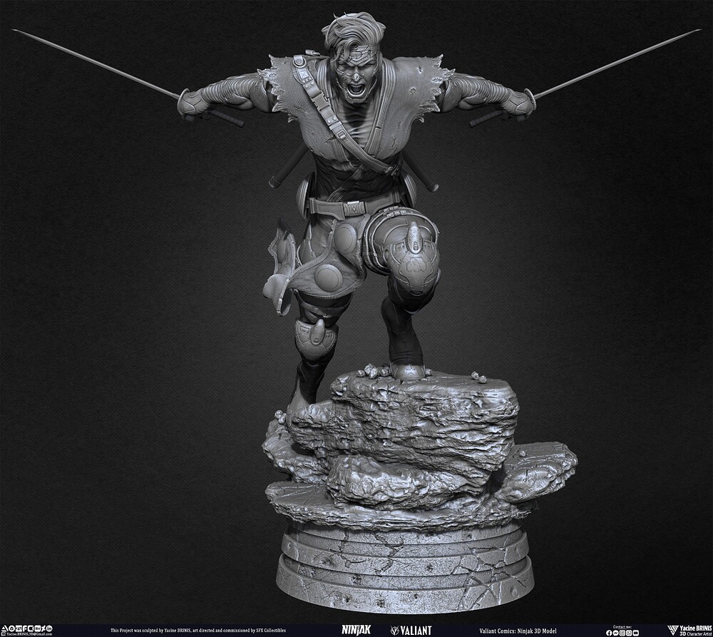 Ninjak Valiant Comics sculpted by Yacine BRINIS 004