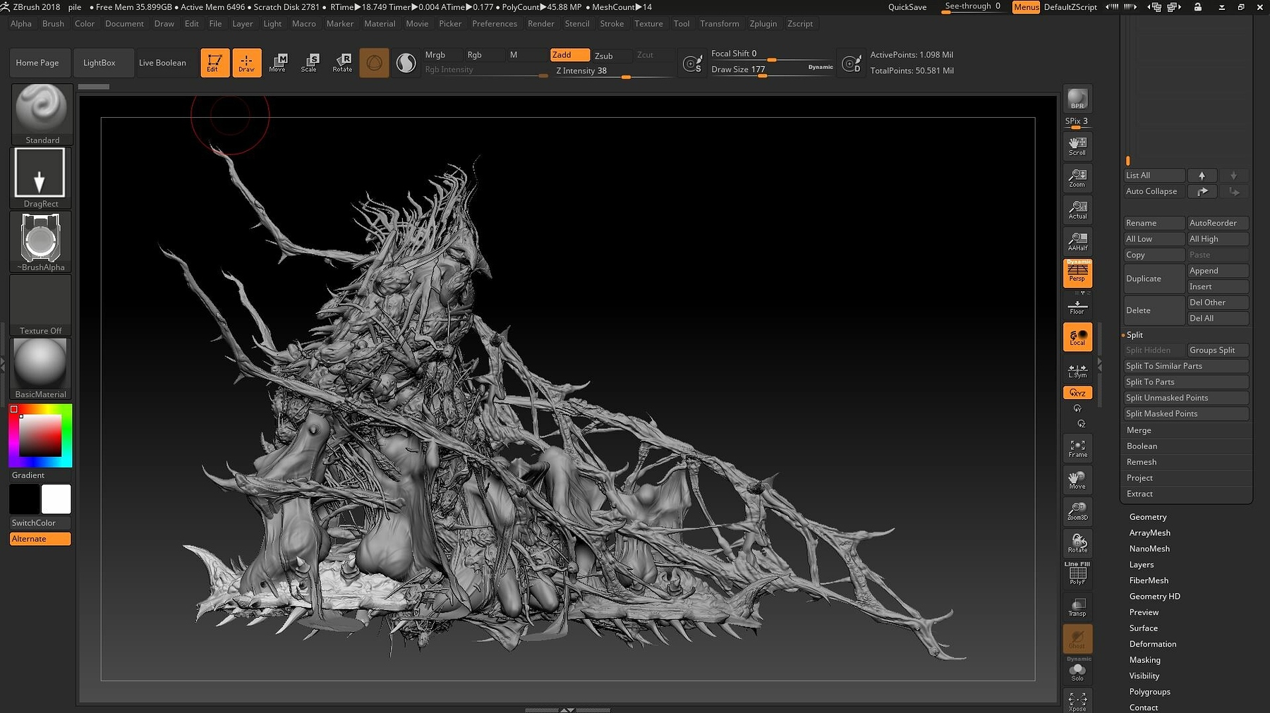 Zbrush как создать новый проект