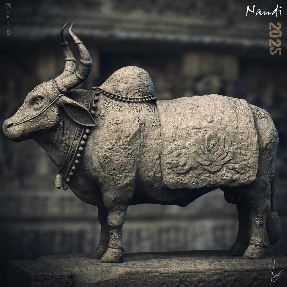 Nandi_Digital_Sculpture_SurajitSen_Jul2025_IN
