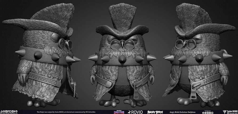 Owlpheus Angry Birds Evolution Rovio Entertainment sculpted by Yacine BRINIS 003