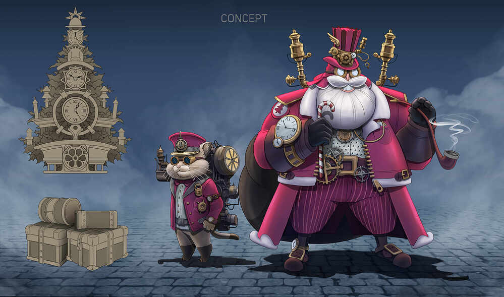Santa stean -concept
