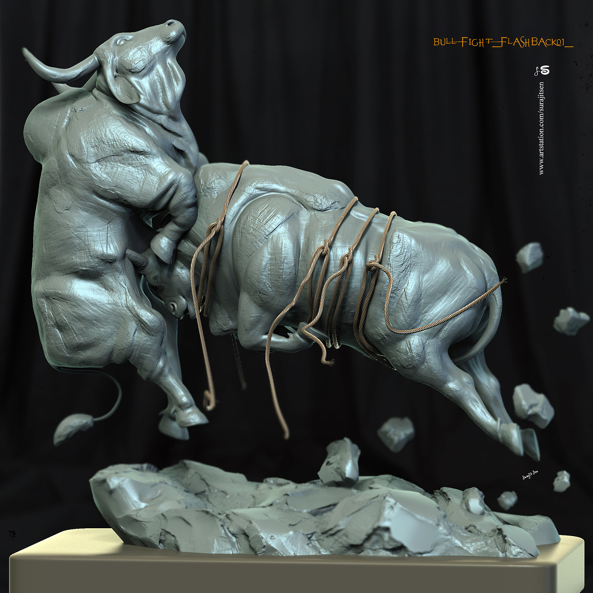 Bull%20Fight_Flashback01_Digital_Sculpture_SurajitSen_Dec2019_ddd