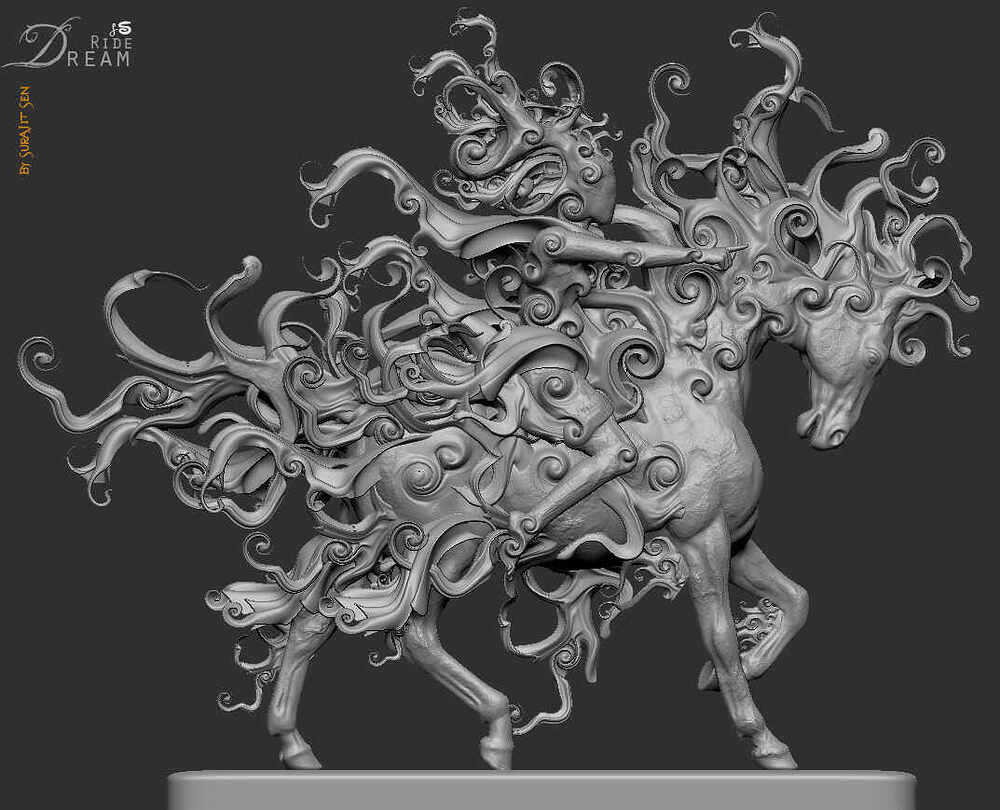 Dream - Ride_Digital_SCulpture_SurajitSen_April2022_WIP