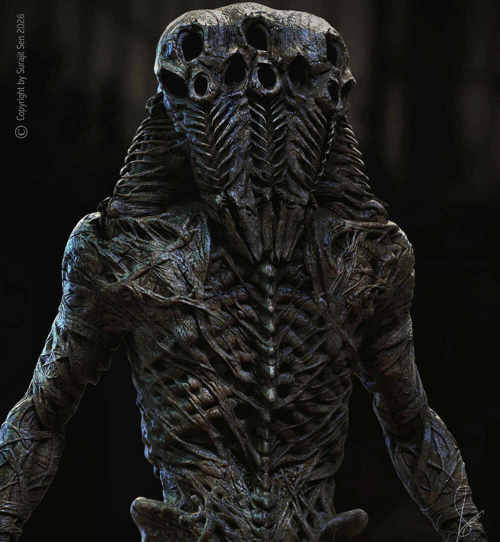 B1_The Eroded Sentinel_Digital_Sculpture_SurajitSen_April2026