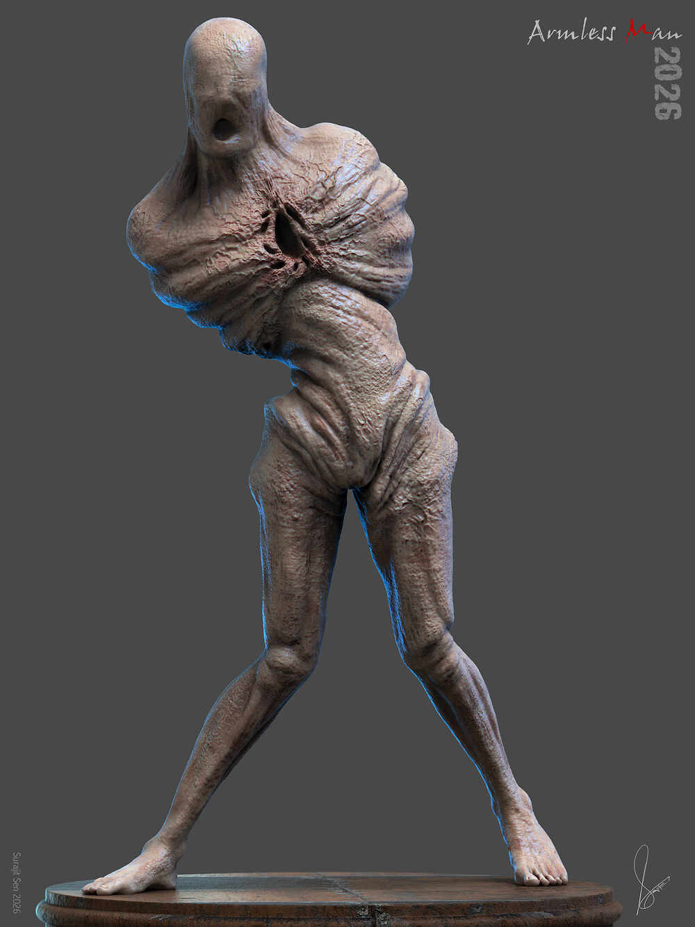 Armless Man_Creature_Digital_Sculpture_SurajitSen_Feb2026