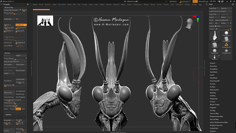 Praying Mantis_WIP08-www.h-mortazavi.com
