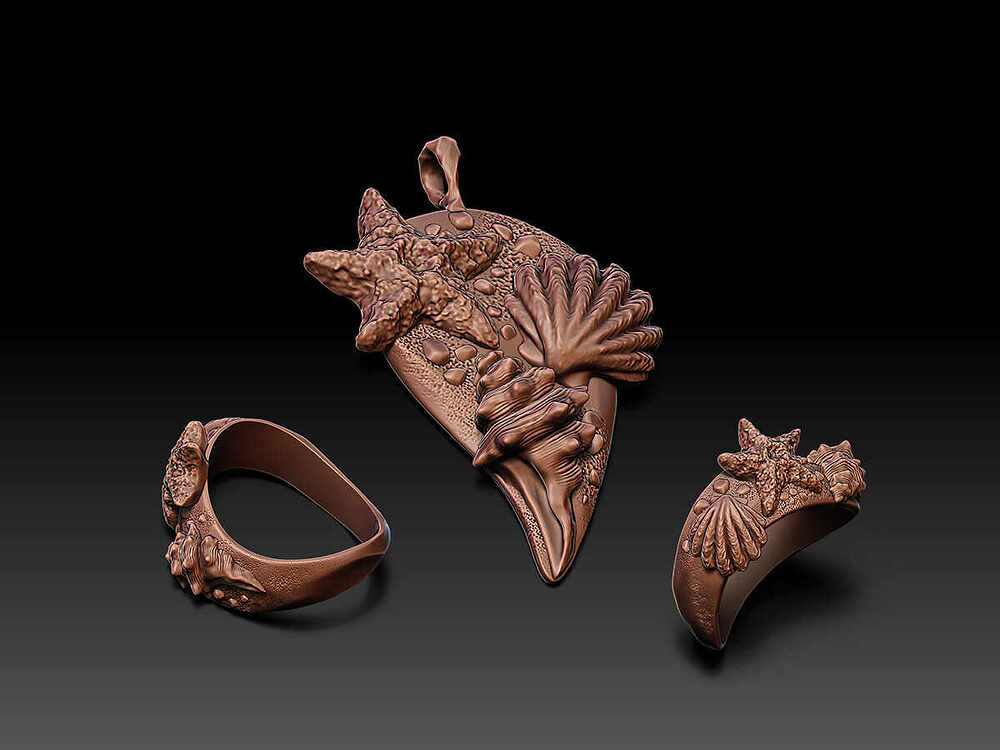 Caribbean Treasures - Sculpted Jewelry 3D Design