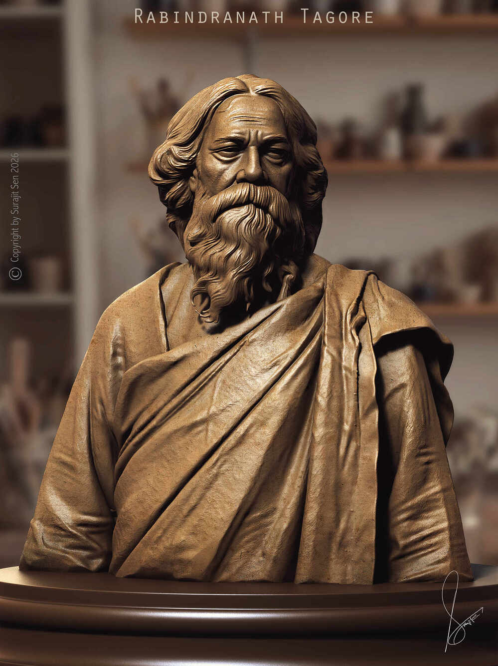 Rabindranath_Tagore_Digital_Sculpture_SurajitSen_May2026