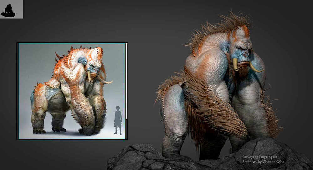 AlienGorilla_conceptSculpt
