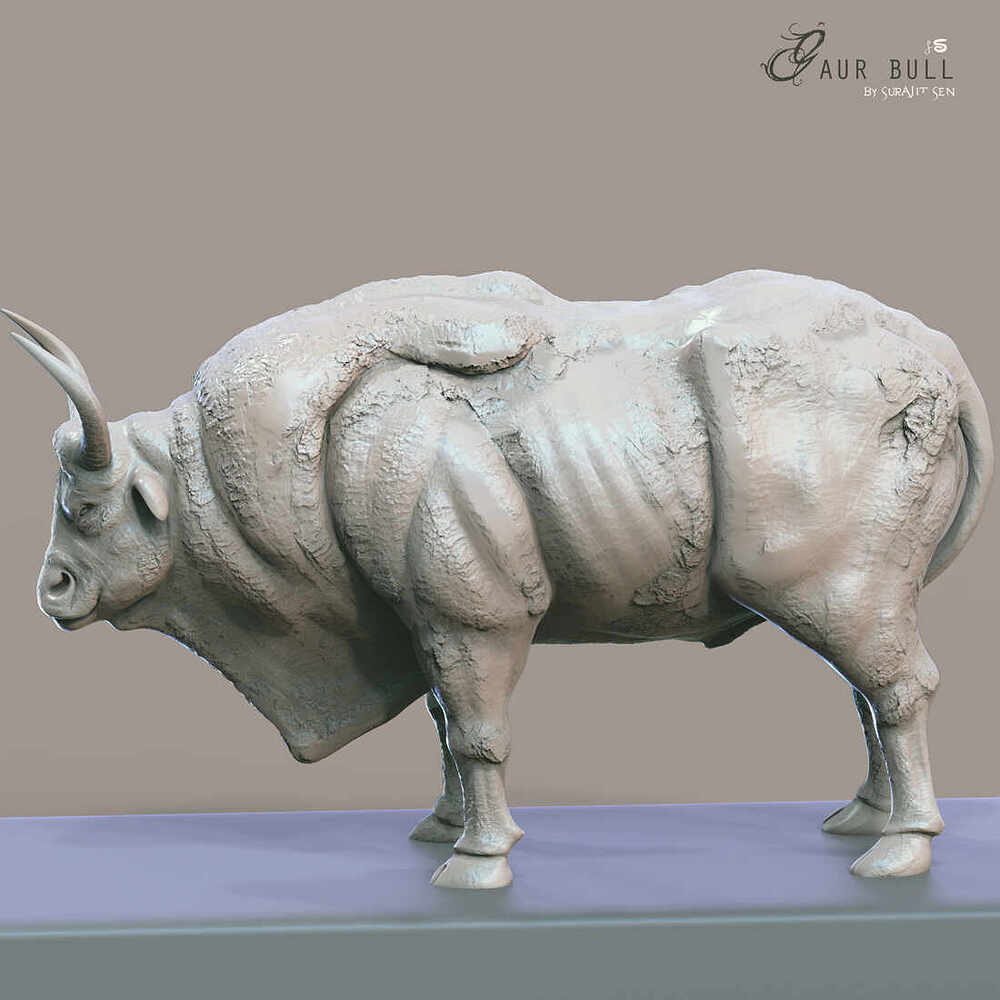 Gaurbull_digital_Sculpture_SurajitSen_Nov2021AL