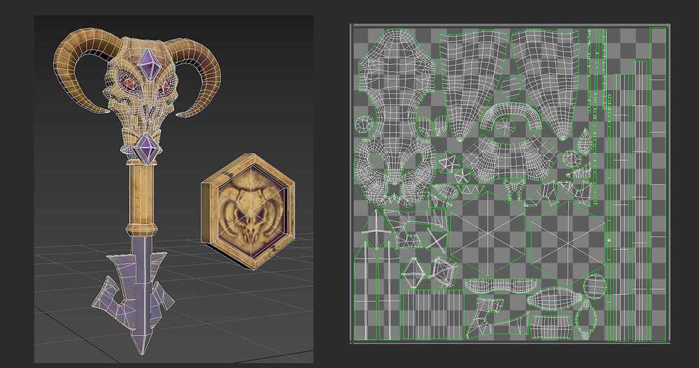 Stylized Demon Chest UVS 02